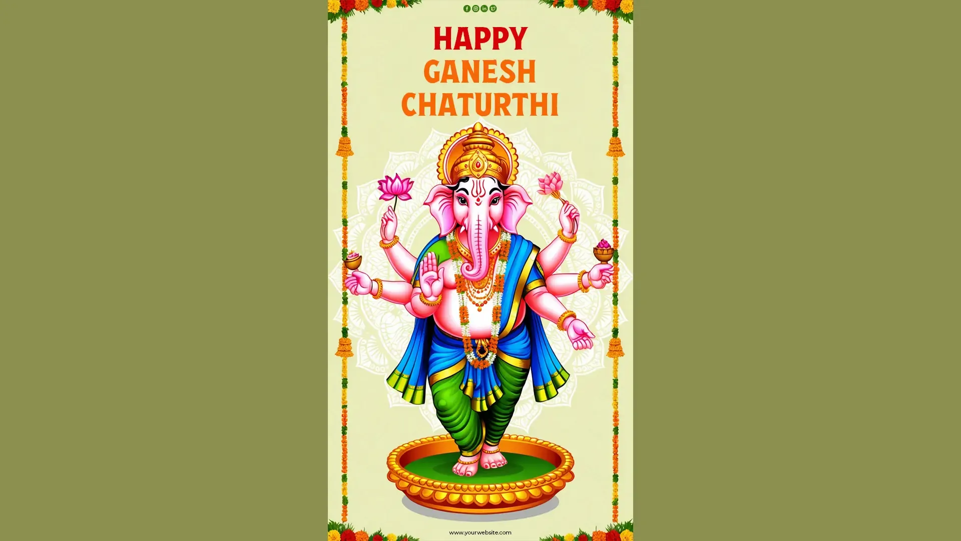 Happy Ganesh Chaturthi Festival Instagram Story image